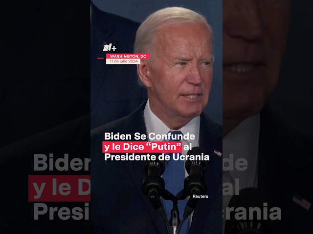 Biden presenta por error al presidente de Ucrania como Putin - N+ #Shorts