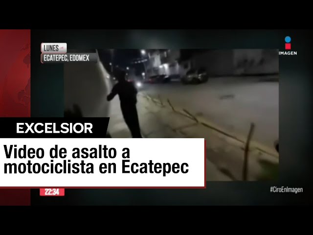 Sujetos roban y encañonan a motociclista en Ecatepec; portaban subametralladora