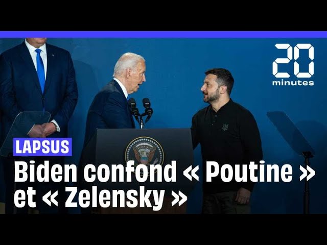 États-Unis : Joe Biden annonce le « président Poutine » au moment d'accueillir Zelensky #shorts