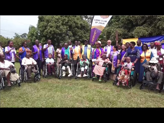 Lion club Jinja - Donated wheelchairs and food items to persons with disability