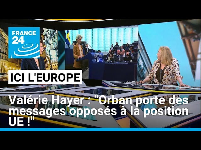 ⁣Valérie Hayer : "Orban porte des messages opposés à la position UE !" • FRANCE 24