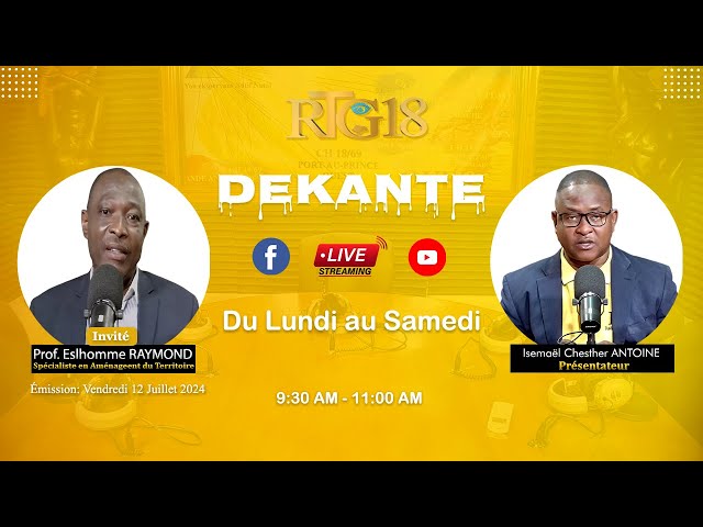 ⁣DEKANTE|Prof. Eslhomme Raymond Spécialiste en Aménagement du Territoire