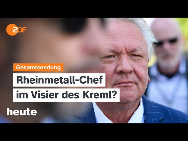 ⁣heute 19:00 Uhr vom 12.07.2024 Anschlagspläne auf Rheinmetall-Chef, Hitzewelle, Bidens Versprecher