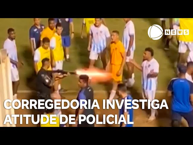 Corregedoria da PM investiga caso de agente que atirou em goleiro após jogo em Goiás