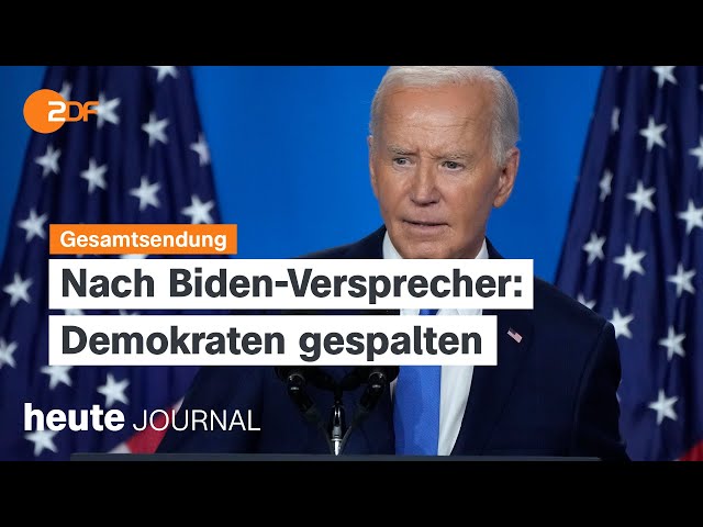 heute journal vom 12.07.2024 Zweifel an Biden, Attentat-Plan vereitelt, Israels Armee gesteht Fehler