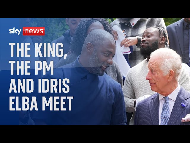 ⁣The King and Idris Elba discuss youth violence at King's Trust event