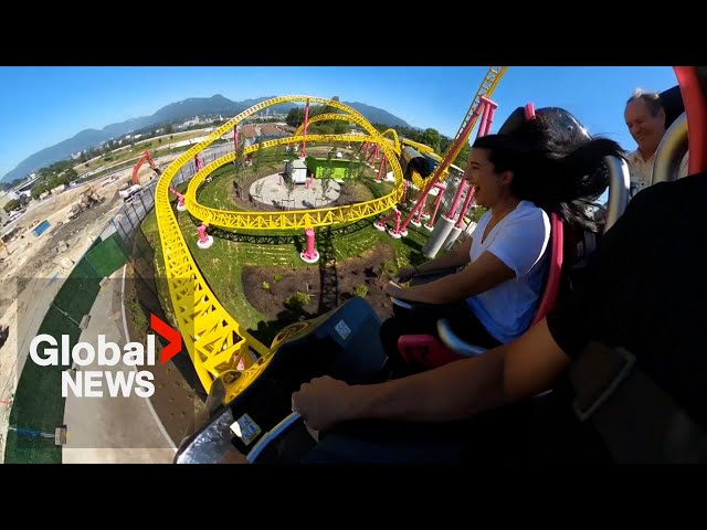 ⁣BC morning hosts dare to ride new 'ThunderVolt' rollercoaster at Playland amusement park