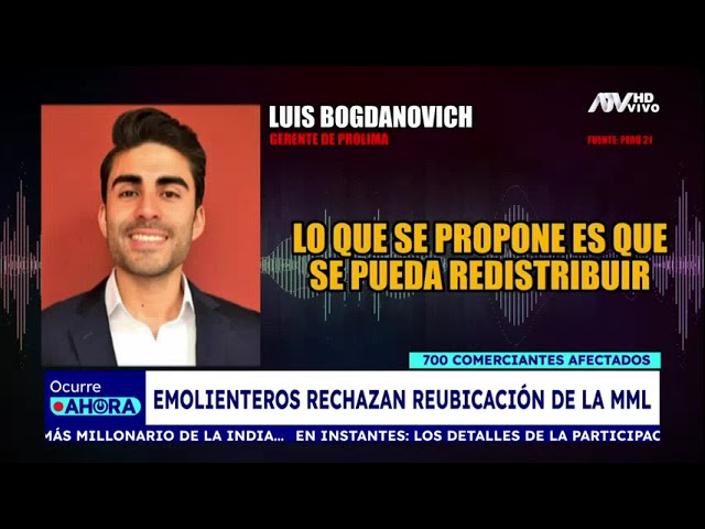 ⁣Emolienteros rechazan reubicación de la Municipalidad de Lima