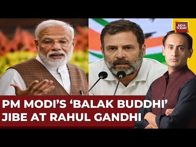 ⁣After PM Modi’s Balak Buddhi Jibe At Rahul Gandhi, Congress Lashes Out | India Today LIVE