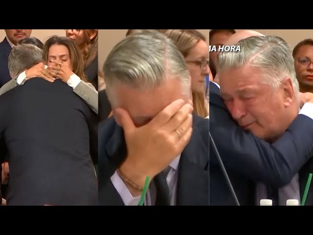 ⁣Alec Baldwin rompe a llorar cuando una jueza anuló el juicio en su contra por homicidio involuntario