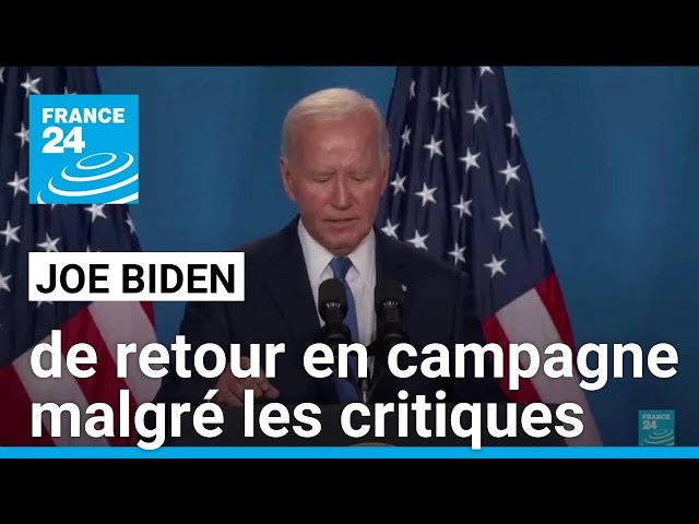 Présidentielle américaine : de retour en campagne, Biden défend sa candidature malgré les critiques