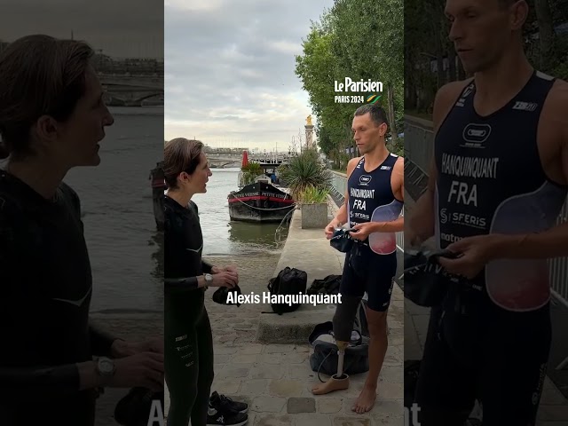 ⁣Les images de la plongée dans la Seine de la ministre des Sports et des Jeux Amélie Oudéa-Castéra