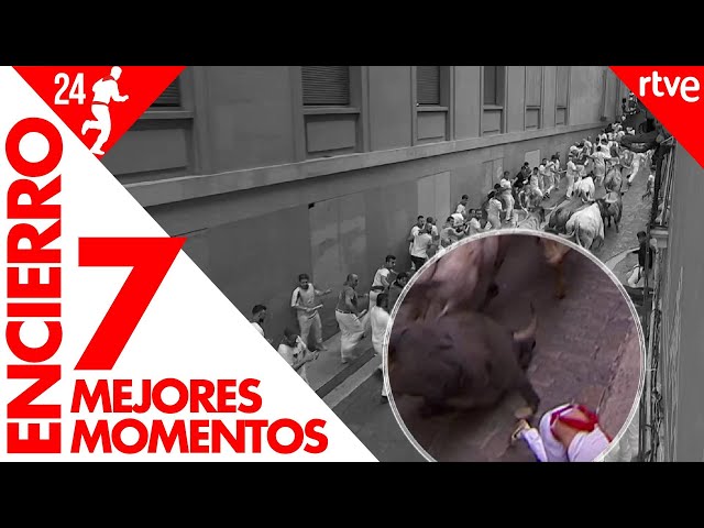MEJORES MOMENTOS del SÉPTIMO ENCIERRO San Fermín 2024 | Toros de José Escolar