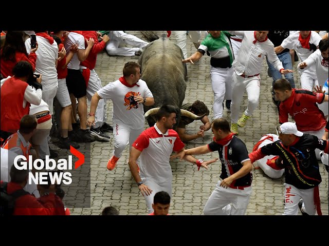 ⁣5 injured on 7th day of Pamplona's running of the bulls