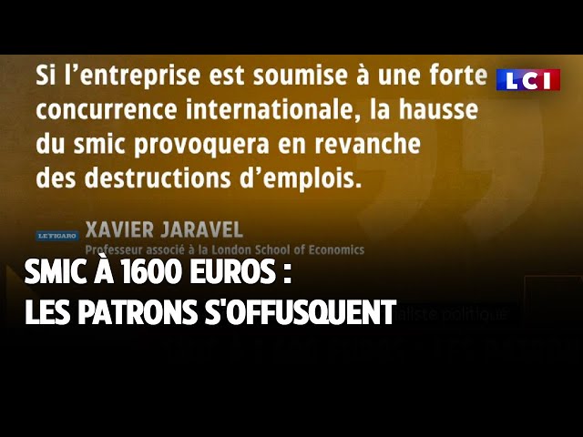 SMIC à 1600 euros : les patrons s'offusquent