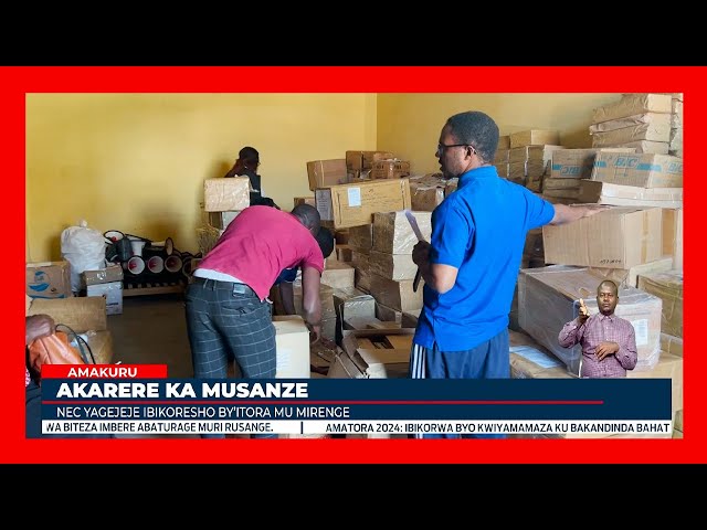 ⁣Musanze: NEC yagejeje ibikoresho by'itora mu Mirenge