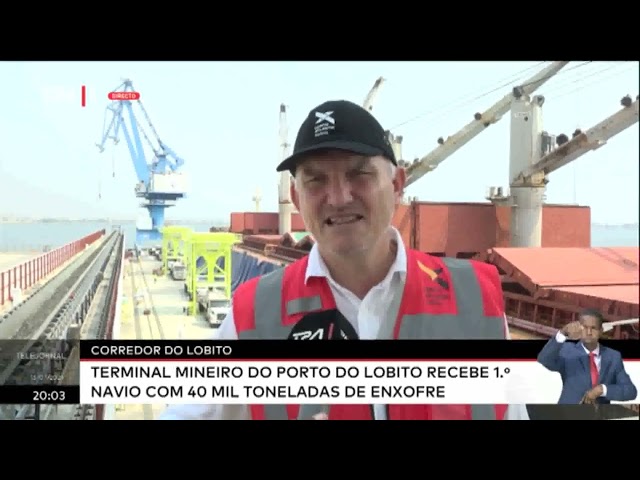 Corredor do Lobito - Terminal mineiro do Porto recebe 15 navio com 40 mil toneladas de enxofre