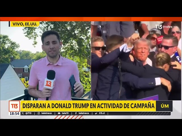 Así fue el momento del ataque contra Donald Trump en acto de campaña