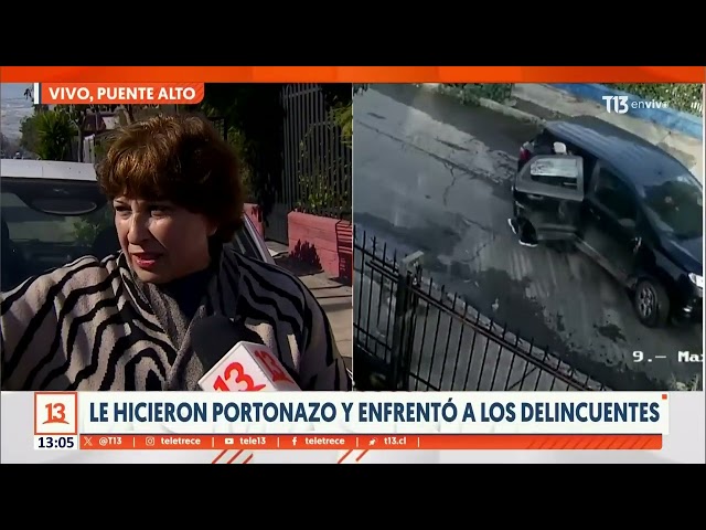 Con uniforme escolar le hicieron portonazo a vecina de Puente Alto