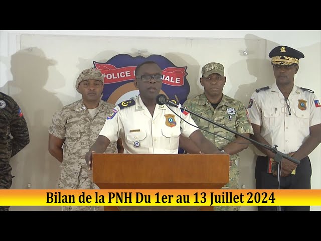 PNH la prezante bilan travay li soti 1er pou rive 13 jiyè 2024, epi denonse yon seri dezenfòmasyon