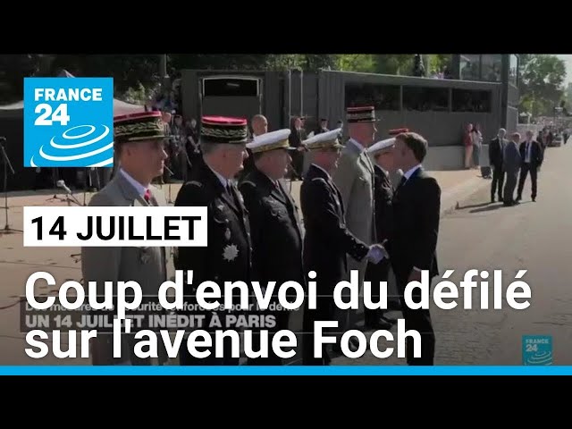 France : coup d'envoi du défilé du 14 juillet sur l'avenue Foch à quelques jours des Jeux 