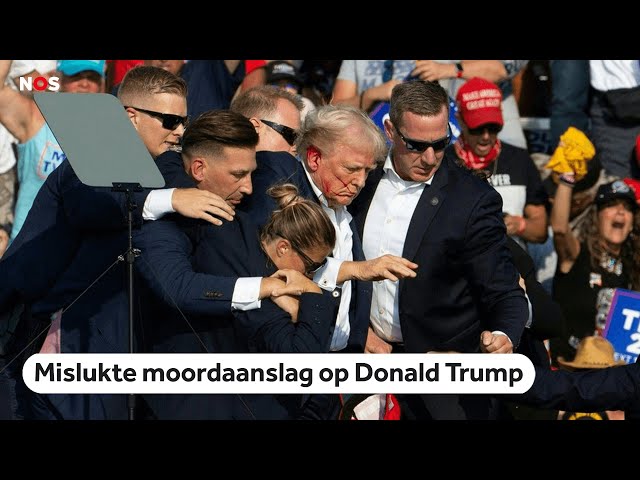 Het moment van de aanslag op Trump