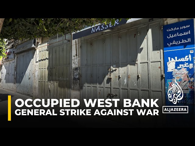 Cities in occupied West Bank hold general strike to denounce Israeli attacks on Gaza