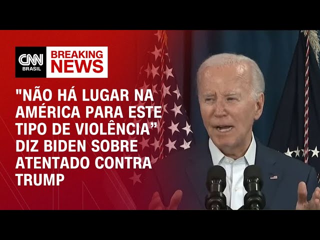 “Não há lugar para este tipo de violência” diz Biden sobre atentado contra Trump | CNN NEWSROOM