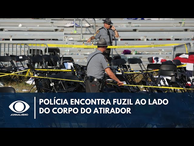 ⁣Polícia encontra fuzil ao lado do corpo do atirador que acertou Trump