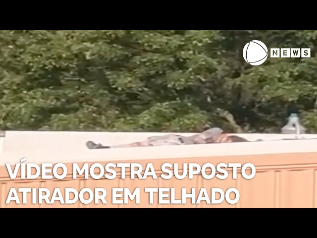 Vídeo mostra suposto atirador de Trump em telhado