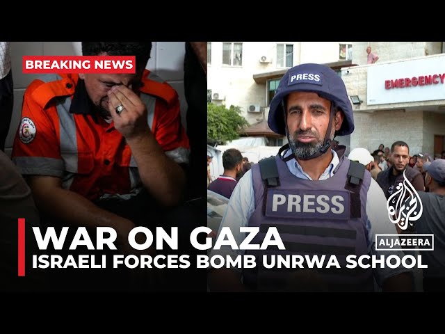 Israeli forces bomb UNRWA school in Nuseirat refugee camp