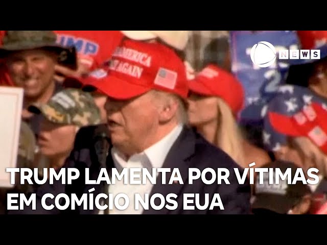 Trump se solidariza com vítimas de ataque em comício nos EUA