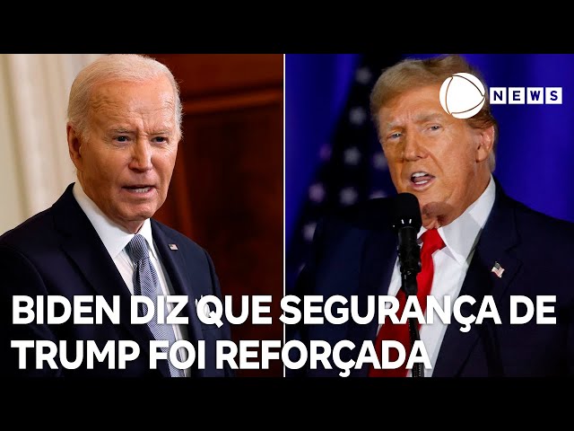 Em discurso, Biden diz que conversou com Trump e que pediu reforço na segurança do ex-presidente