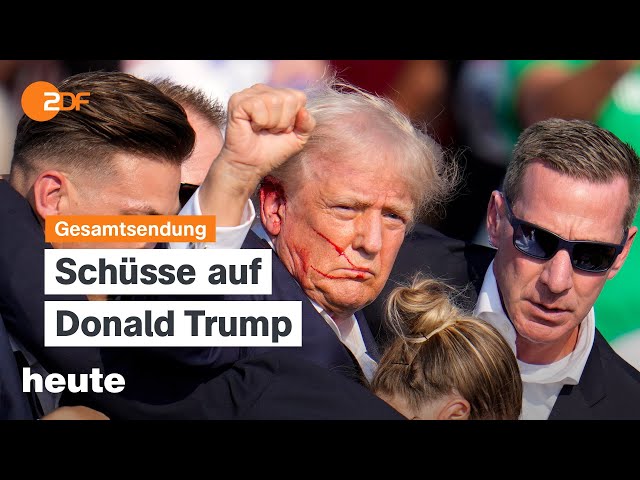 ⁣heute 19 Uhr vom 14.07.2024 Schüsse auf Donald Trump, Söder warnt Biden