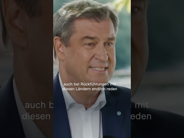 Söder im ZDF-Sommerinterview: "Grenzkontrollen nicht abschaffen" | #Shorts #Nachrichten