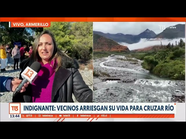 ⁣Vecinos de Armerillo arriesgan su vida para cruzar río