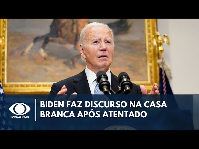 Biden faz discurso na Casa Branca após atentado contra Trump