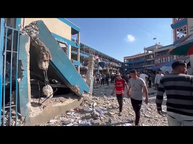 ⁣At least 14 Palestinians killed in Israeli strike on UNRWA-run school in Gaza