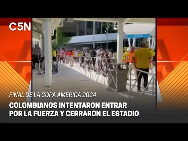 ⁣INCIDENTES en la PREVIA de la FINAL de la COPA AMÉRICA: COLOMBIANOS intentaron ENTRAR por la FUERZA