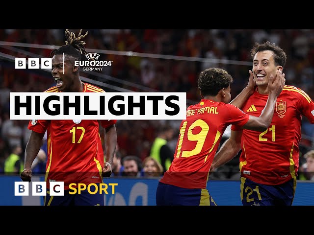 ⁣Highlights: Spain 2-1 England | Uefa Euro 2024 final - BBC