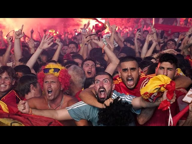 Scènes de liesse à Madrid après la victoire de l'Espagne à l'Euro 2024