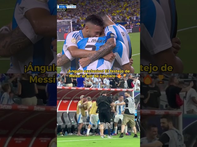 ¡ASÍ LO VIVIÓ! Messi reacciona al gol de Lautaro #shorts