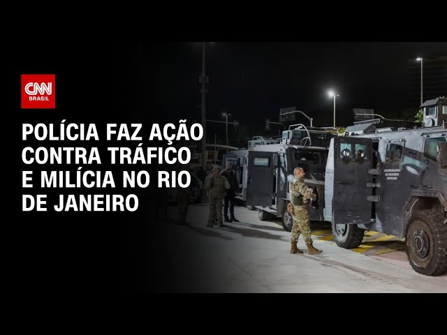 ⁣Polícia faz ação contra tráfico e milícia no Rio de Janeiro | CNN NOVO DIA