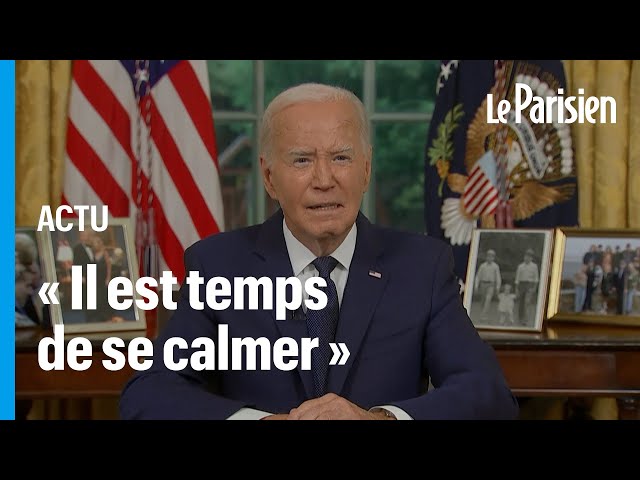 Tentative d'assassinat de Trump : Joe Biden demande à l'Amérique de «se calmer»