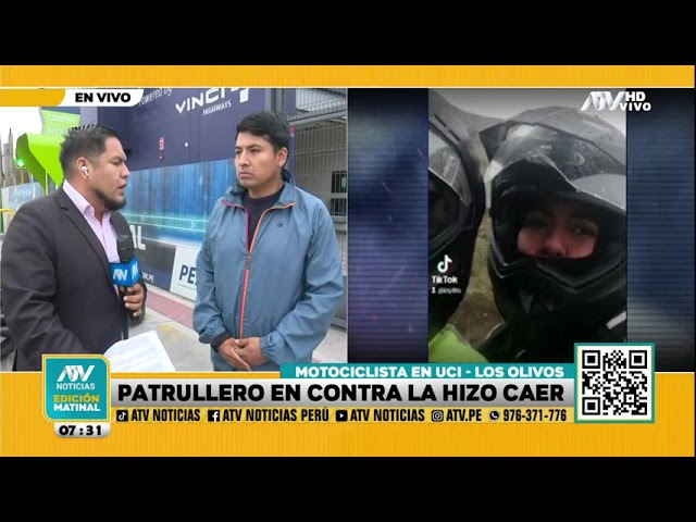 Patrullero de la Policía transitaba contra el tráfico y hace caer de un puente a motociclista