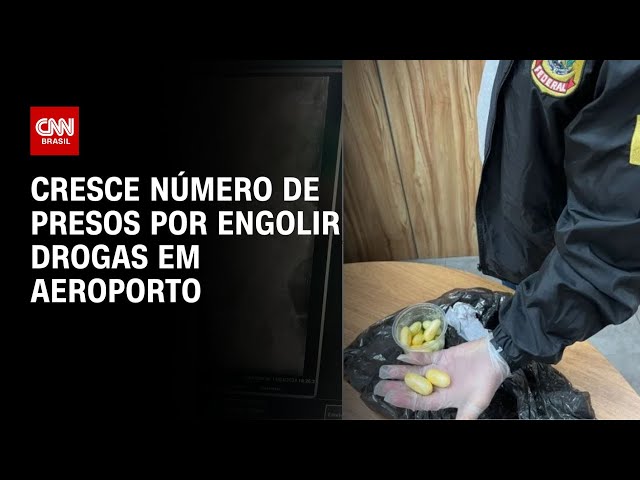 Cresce número de presos por engolir drogas em aeroporto | CNN NOVO DIA