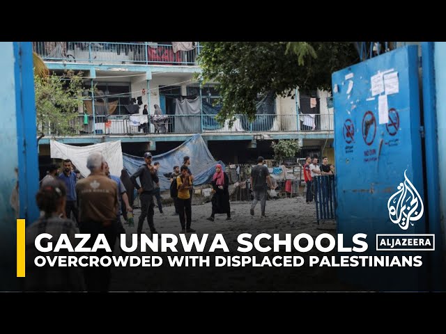 ⁣Displaced Palestinians in Gaza's overcrowded schools face unsafe conditions & ongoing attac