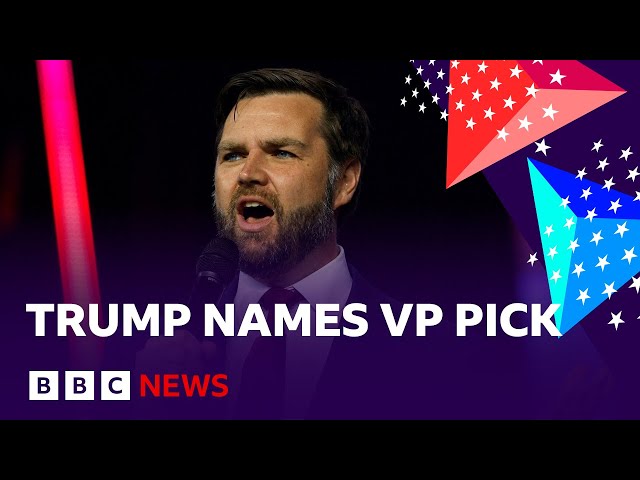 ⁣JD Vance chosen as Donald Trump's vice-presidential nominee | BBC News