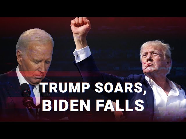 Heroic Donald Trump soars whilst Joe Biden is weaker than ever following assassination attempt