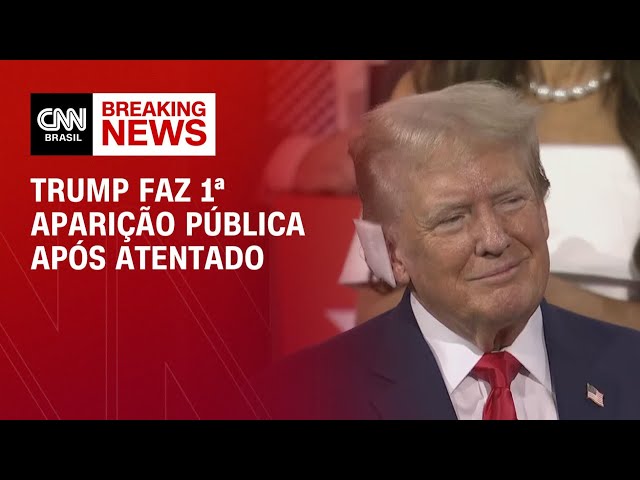 Trump faz 1ª aparição pública após atentado | CNN BRASIL